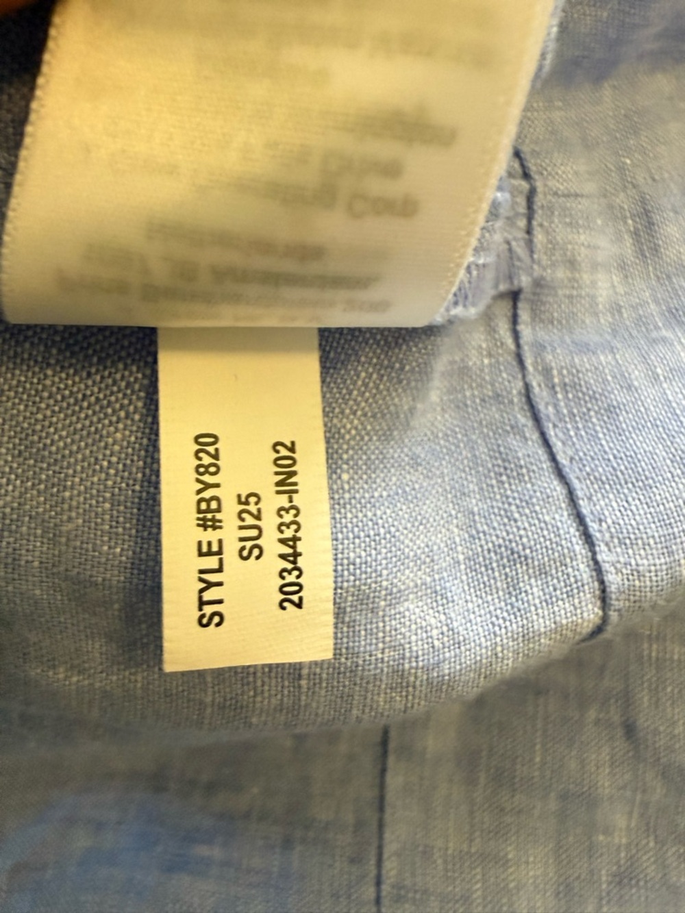 J.Crew Linen French Blue Maxine Button-Back Shift Dress Size 20 plus Sleevelesss - Picture 9 of 9
